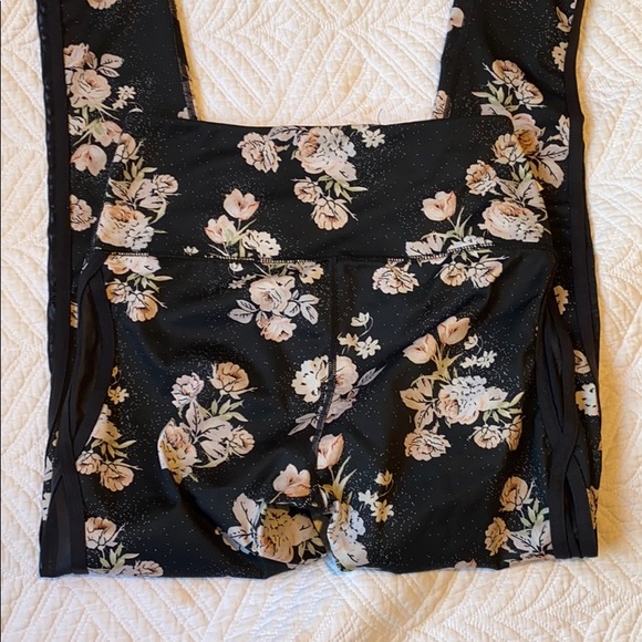 Free People Movement Liza Floral Mesh Leggings - Picture 7 of 9